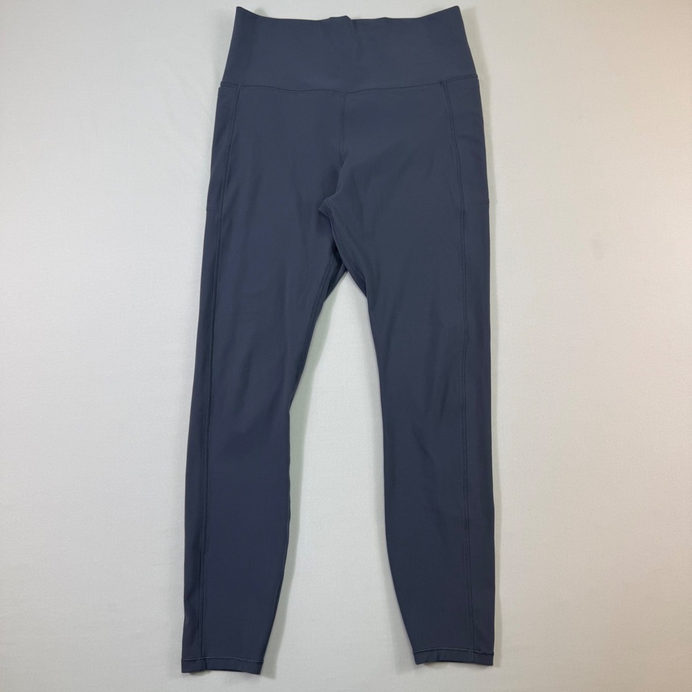 Vuori Daily Leggings Womens M Grey High Rise Pocket Activewear 7/8 Length EUC